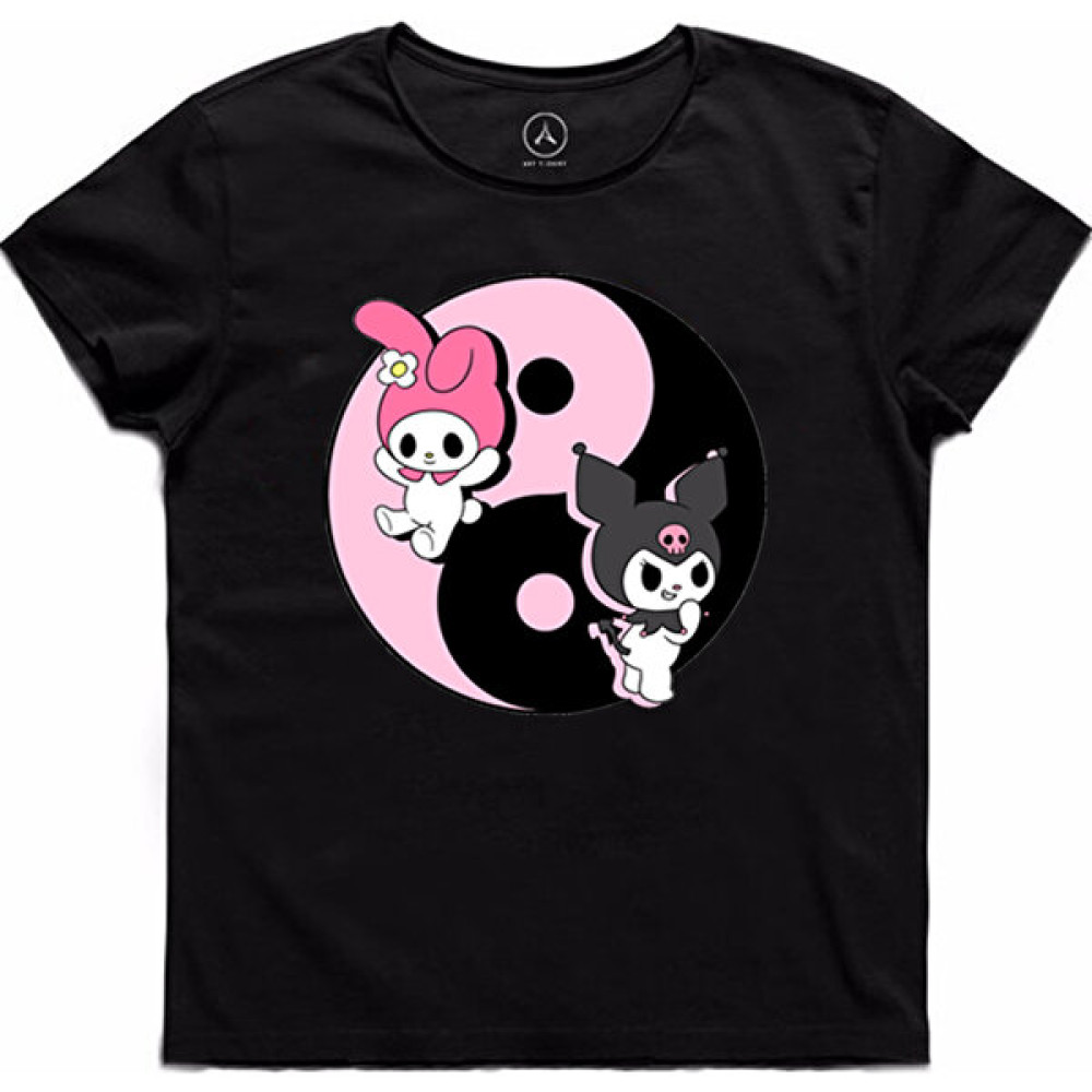 Artdesign Kuromi And My Melody Yinyangtasarım Unisex Tişört Bayan T-shirt Fiyatı