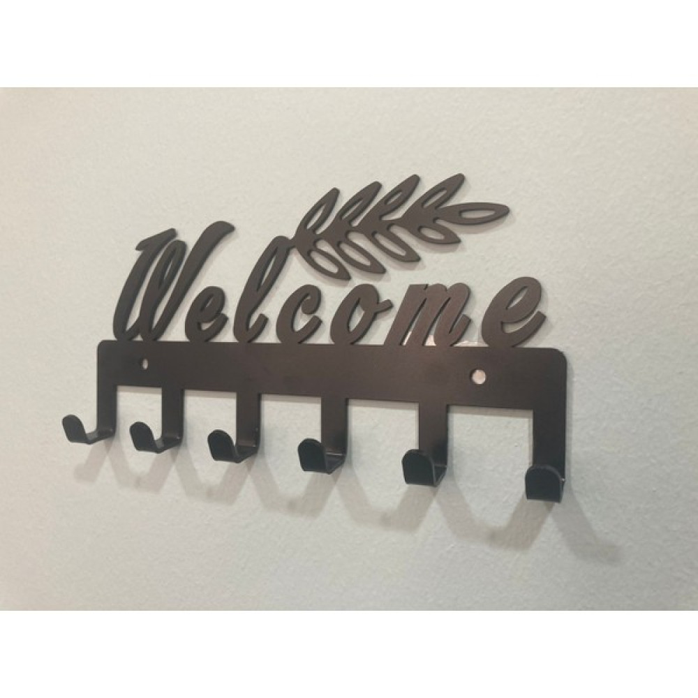 Arte Metal Tasarım Arte Metal Welcome Metal Anahtar Askılığı Dekoratif Anahtarlık - Siyah Eşya Saklama / Düzenleme Fiyatı