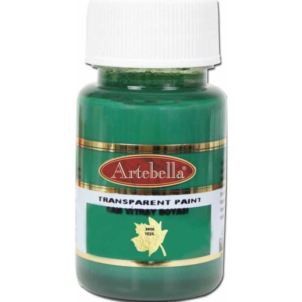 Artebella 880650 Transparan Cam Vitray Boyası 50 cc Yeşil Sanatsal Malzemeler Fiyatı