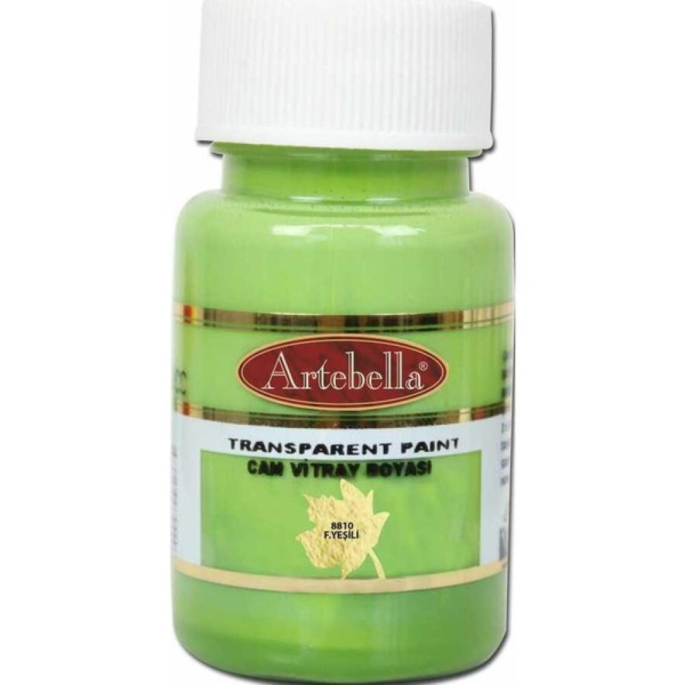 Artebella 881050 Transparan Cam Vitray Boyası 50 cc Fıstık Yeşili Sanatsal Malzemeler Fiyatı