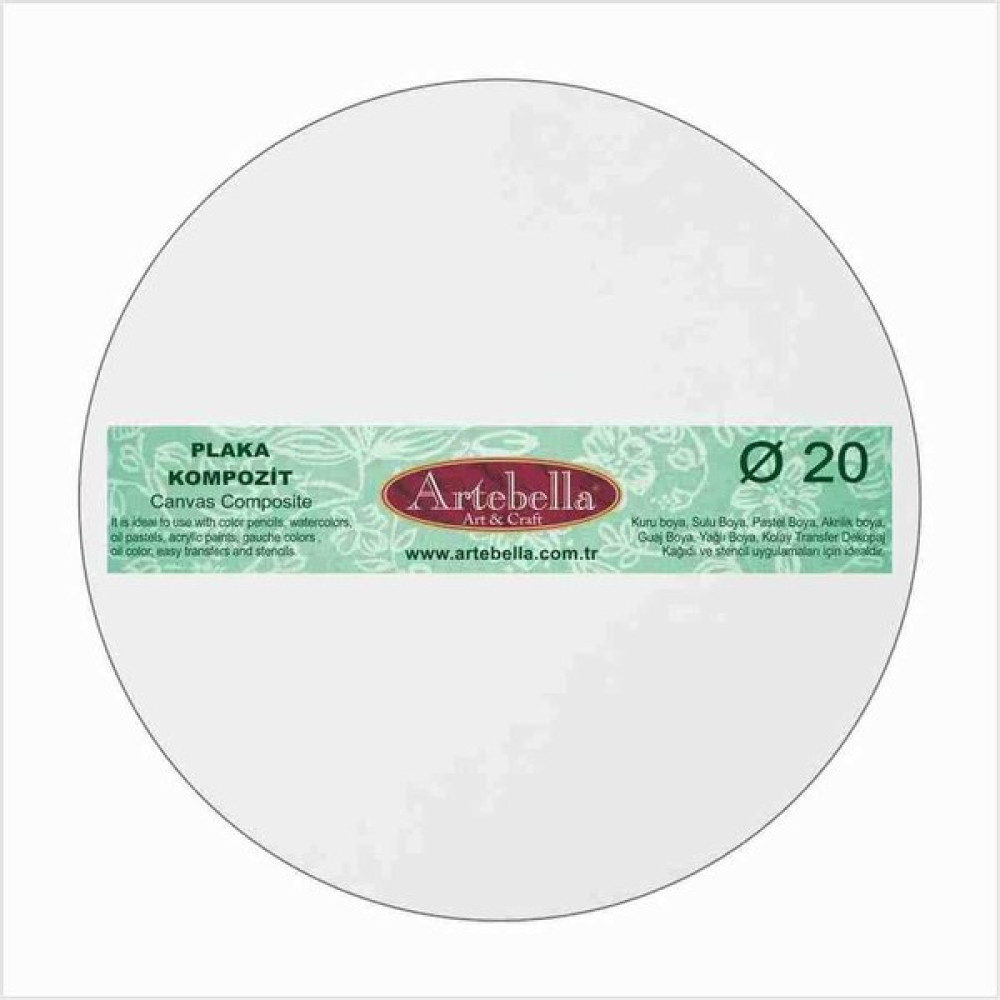 Artebella Kompozit Plaka Yuvarlak 20 cm Tuval Fiyatı