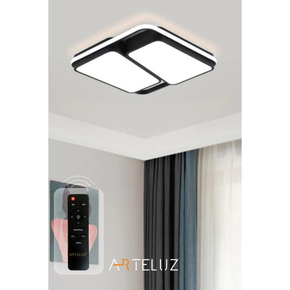 Arteluz Kesik Kare Model Modern Plafonyer Avize (50X50 Cm) - Siyah Elektrik ve Aydınlatma Fiyatı