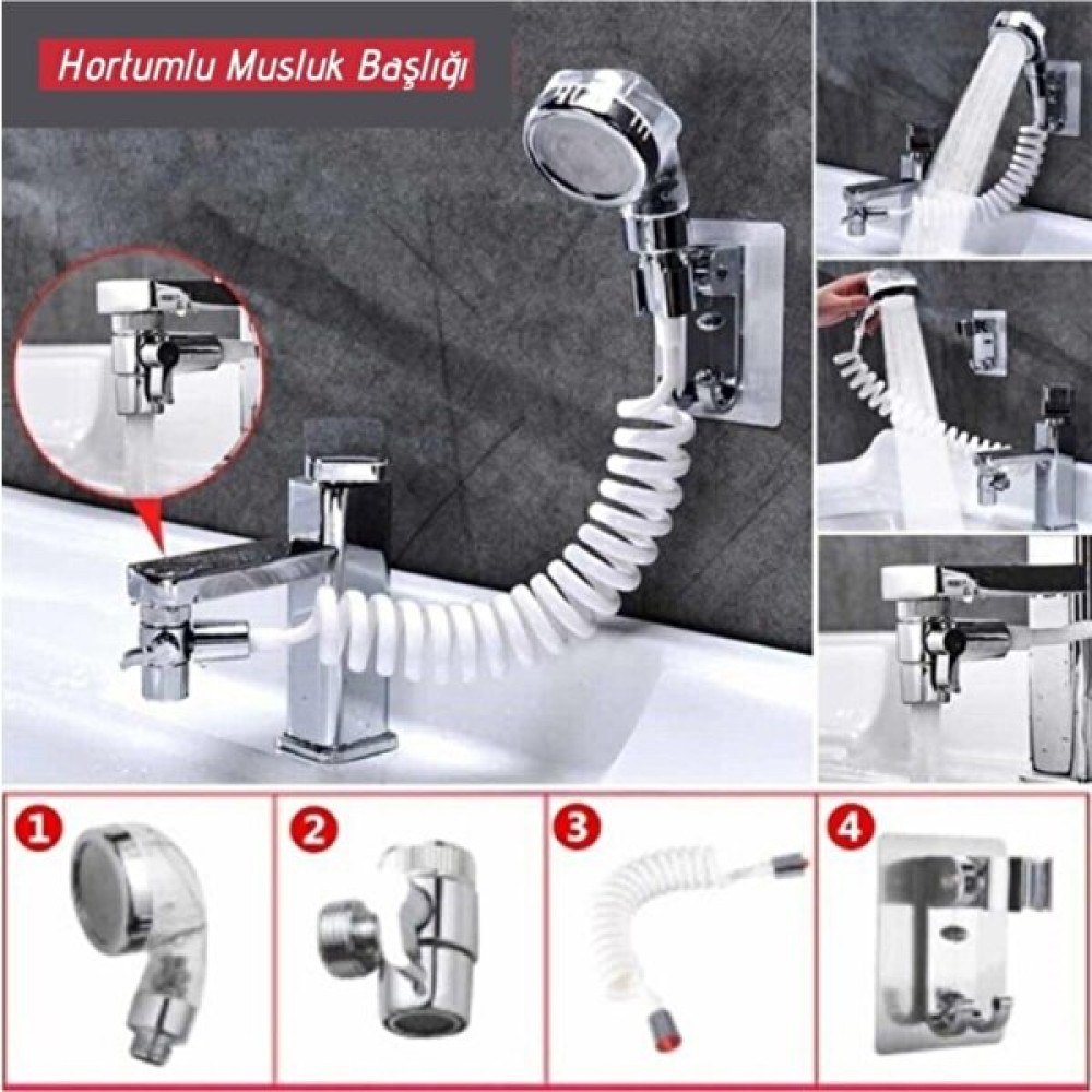 Artemis Tedarik 2 In 1 Spiral Hortumlu Ayarlanabilir Hareketli Banyo Mutfak Lavabo Musluk Duş Başlığı Bataryalar Fiyatı