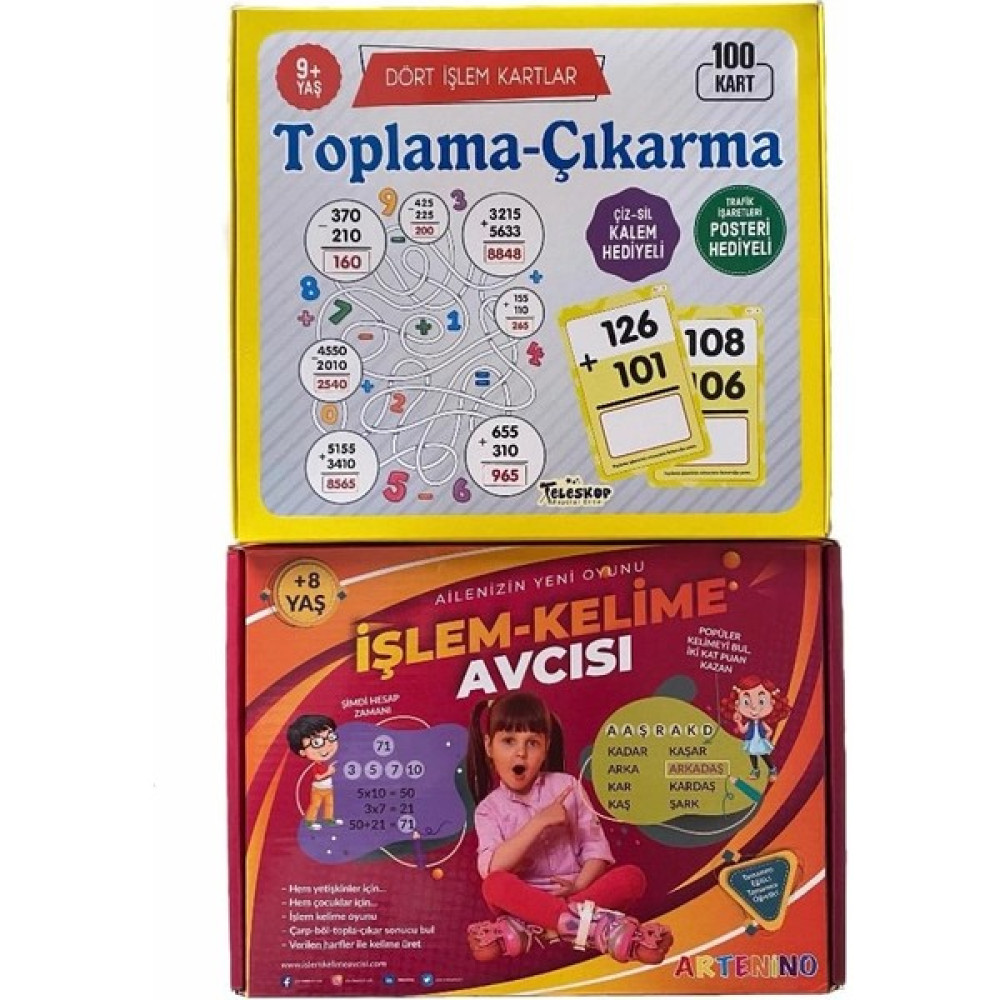 Artenino Işlem Kelime Avcısı+9 Yaş Toplama-Çıkarma Oyun Takımları Fiyatı