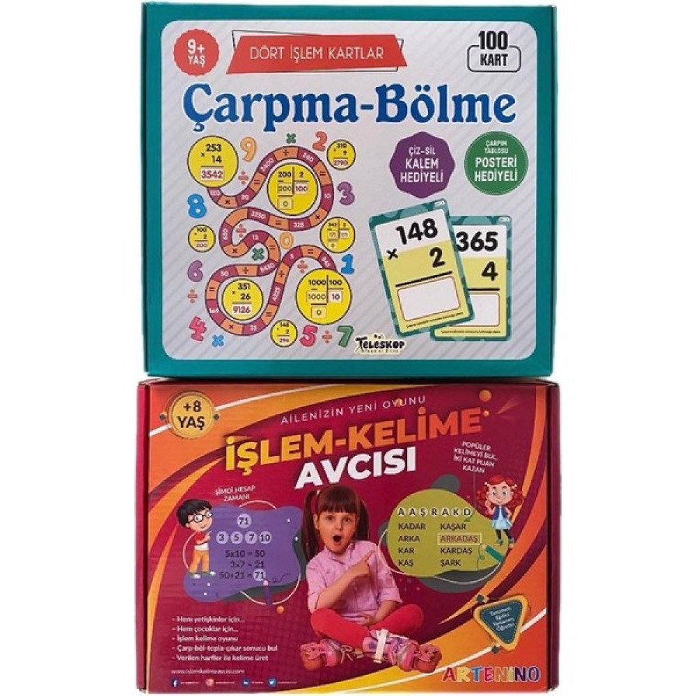 Artenino Işlem Kelime Avcısı+9yaş Çarpma Bölme Oyun Takımları Fiyatı