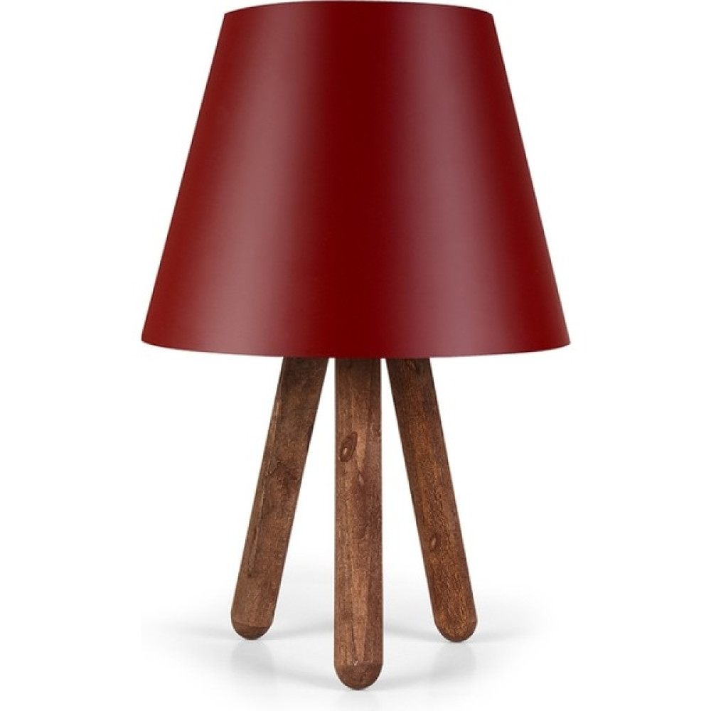 Art&gift Artgift Pratik Ahşap Üç Ayaklı Abajur AAG-1222 Bordo Pvc Abajur Fiyatı