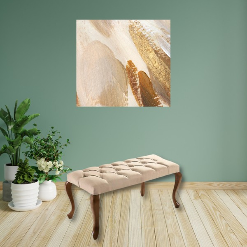 Art&Gift Civan Ayak Ucu Bench Açık Kahve Kapitoneli Yatak Odası Antre Dinlenme Bekleme Alanı - 90 x 45 x 42 - Açık Kahverengi Puf Fiyatı