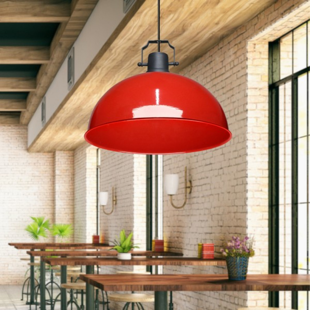 Art&Gift Kugel Kırmızı Metal Sarkıt Mutfak Avize Ofis Hol Cafe Tavan Aydınlatma Avize Fiyatı