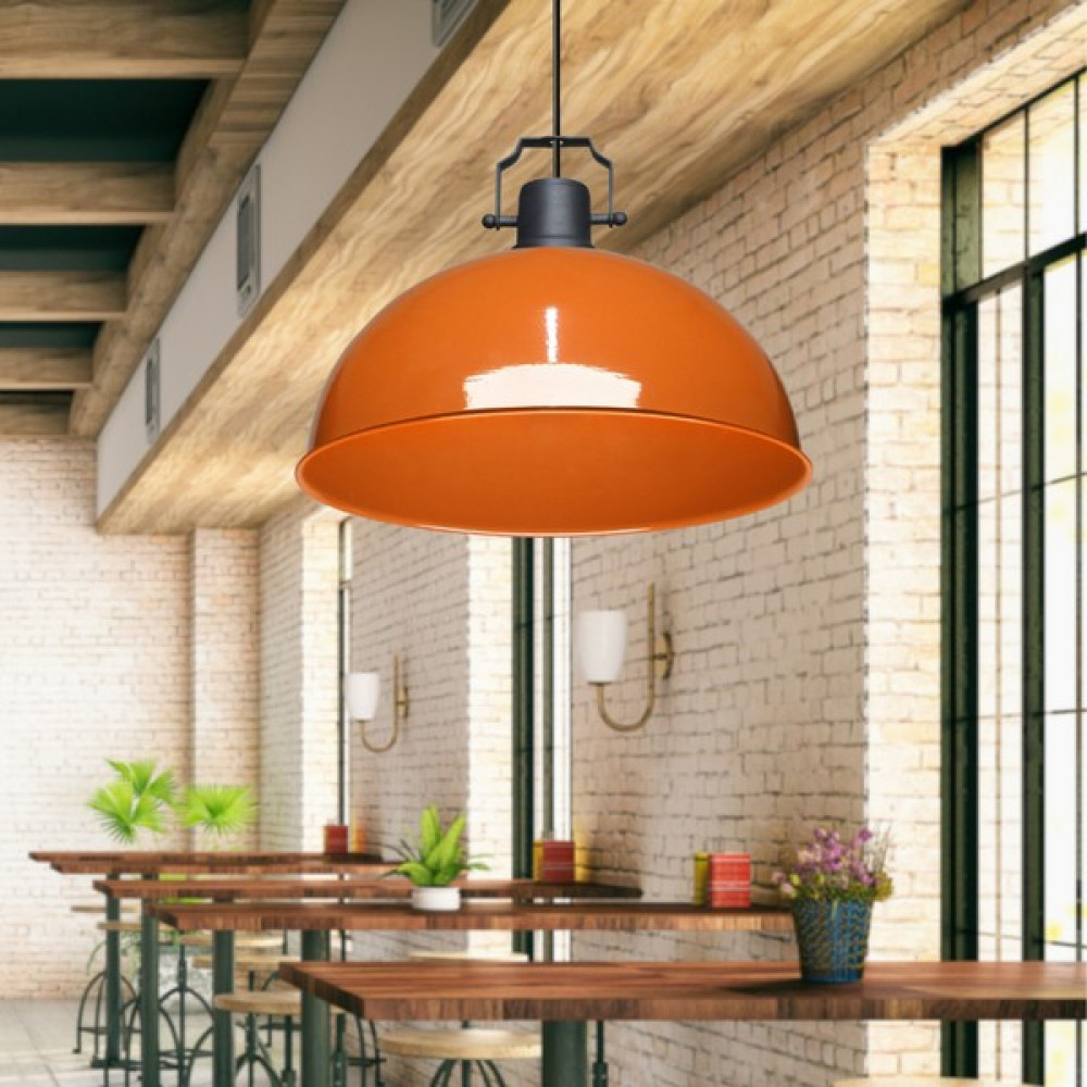 Art&Gift Kugel Turuncu Metal Sarkıt Mutfak Avize Ofis Hol Cafe Tavan Aydınlatma Avize Fiyatı