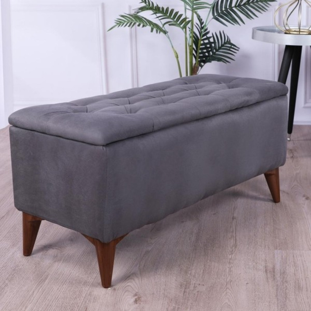 Art&Gift Zümre Sandıklı Puf Gri - 50 x 40 x 90 Puf Fiyatı