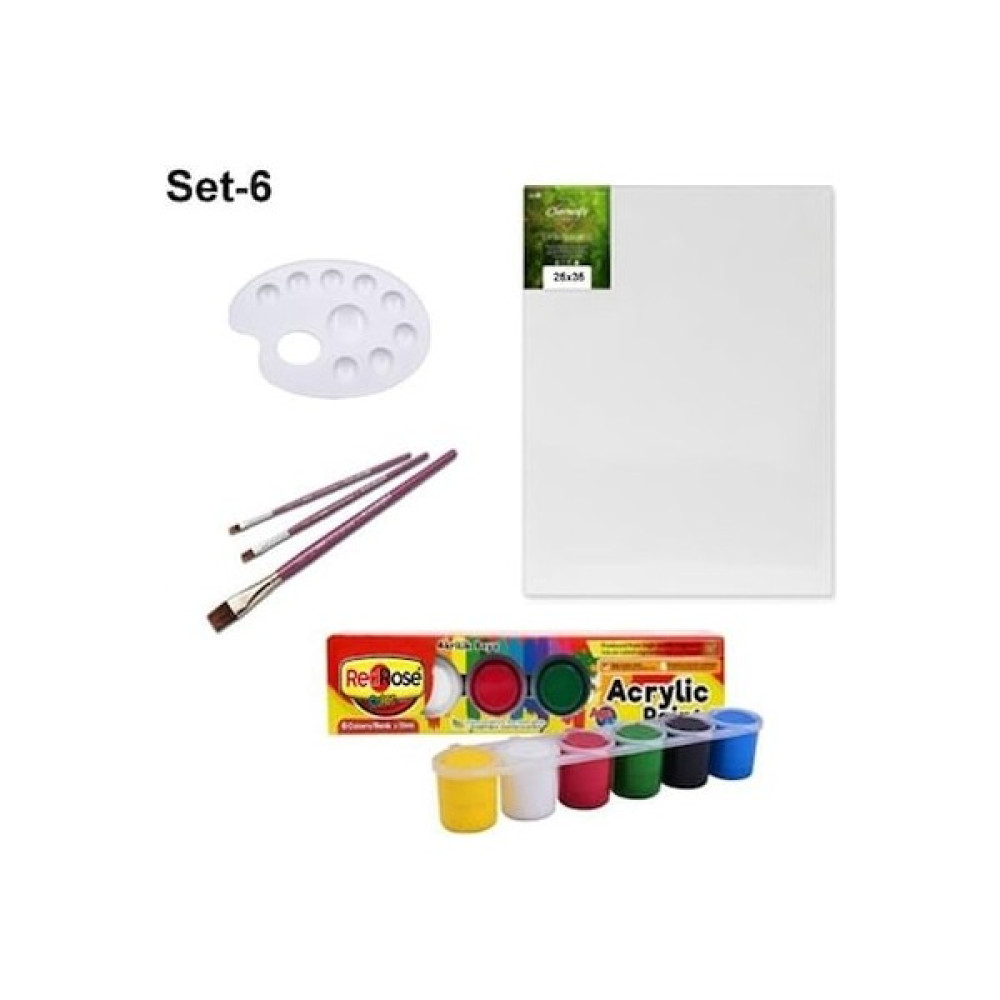 Arthobi Akrilik Boya Seti 25X35 Tuval 3 Fırça Palet 6 Akrilik Boya Oto Boyaları Fiyatı