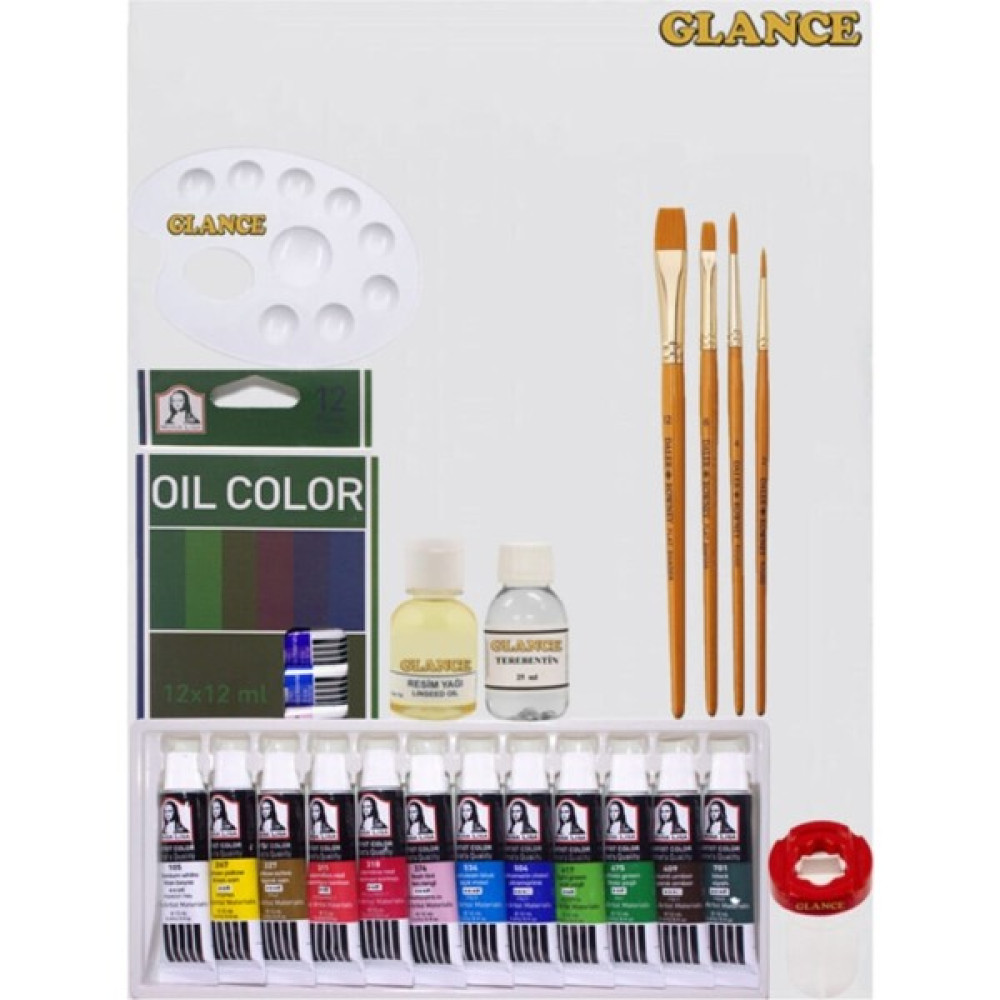 Arthobi Südor Monalisa Ekonomik Yağlı Boya Başlangıç Seti 12 x 12 ml Oto Boyaları Fiyatı