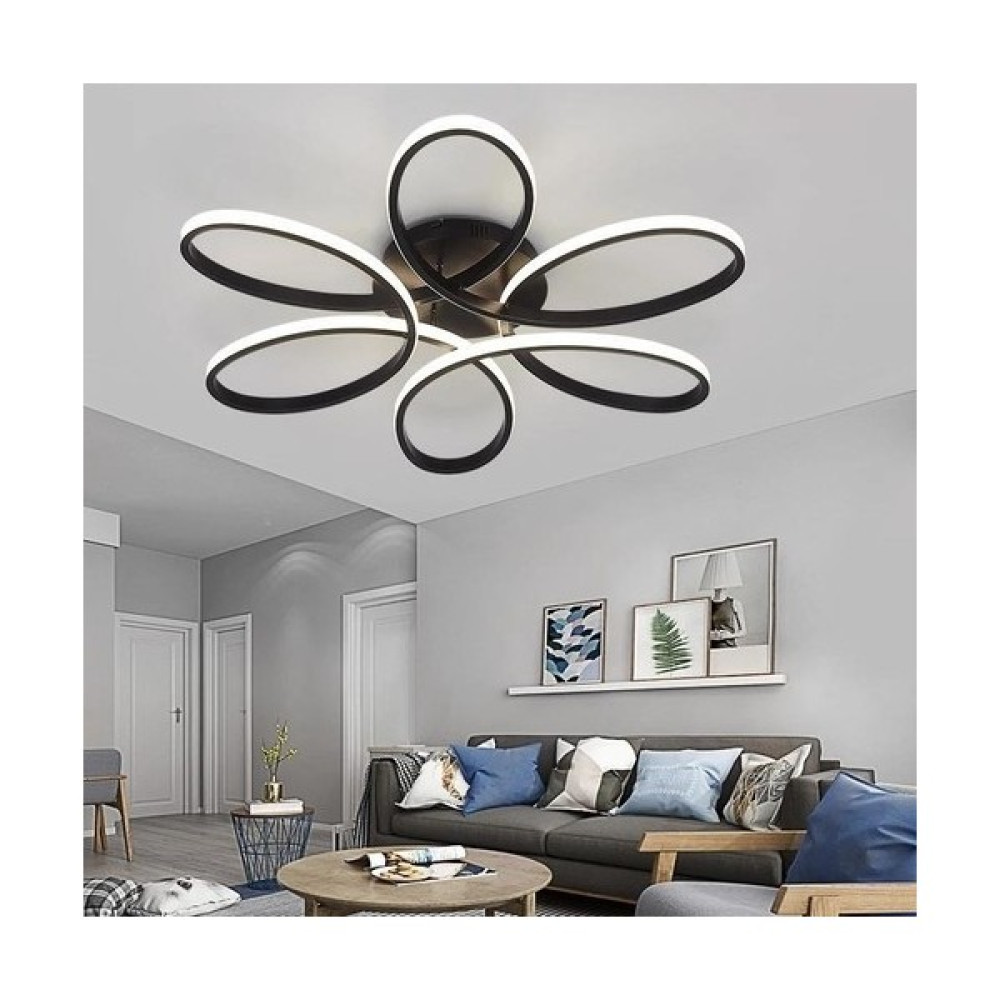 Artı Aydınlatma Papatya Plafonyer Ledli Avize Modern Mutfak LED Salon Avize - Beyaz LED - Siyah Avize Fiyatı