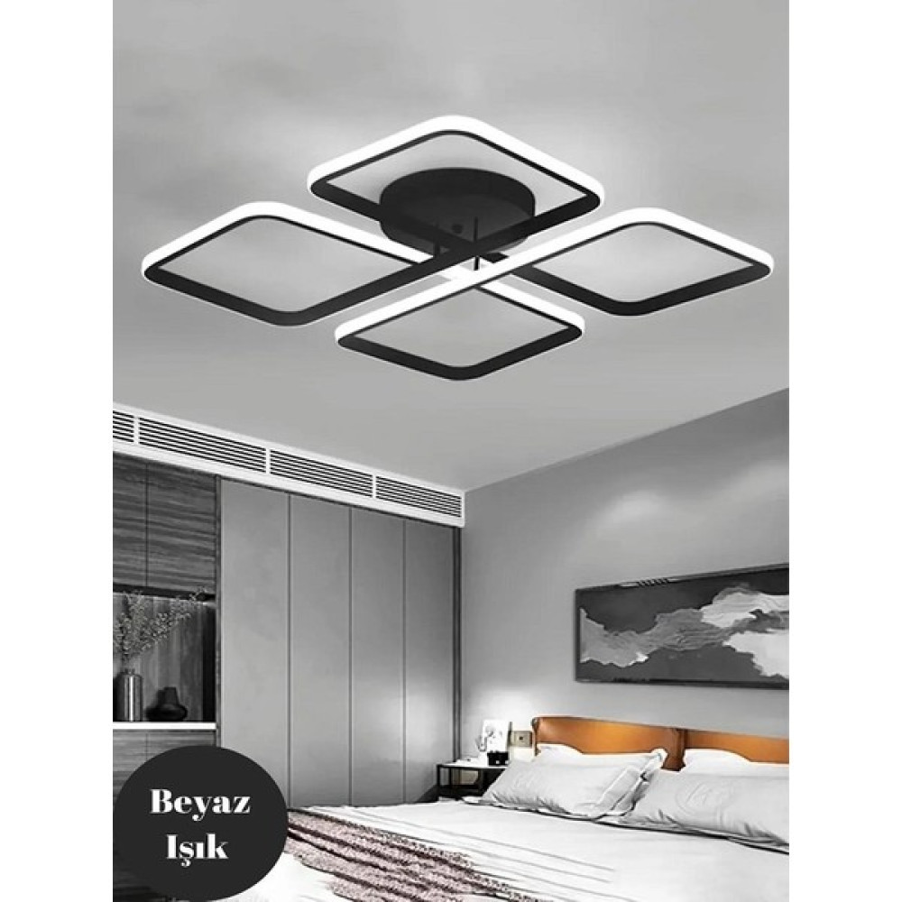 Artı Aydınlatma Zac Plafonyer Ledli Avize Modern Mutfak LED Salon Avize -(3 Renk Led) - Antrasit Avize Fiyatı