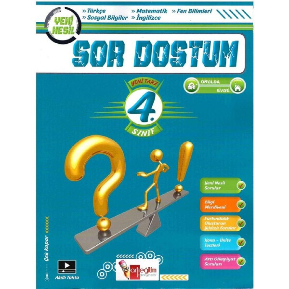 Artı Eğitim Yayınları Sor Dostum Yeni Tarz 4. Sınıf Soru Bankası Ders Sınav Kitapları Fiyatı