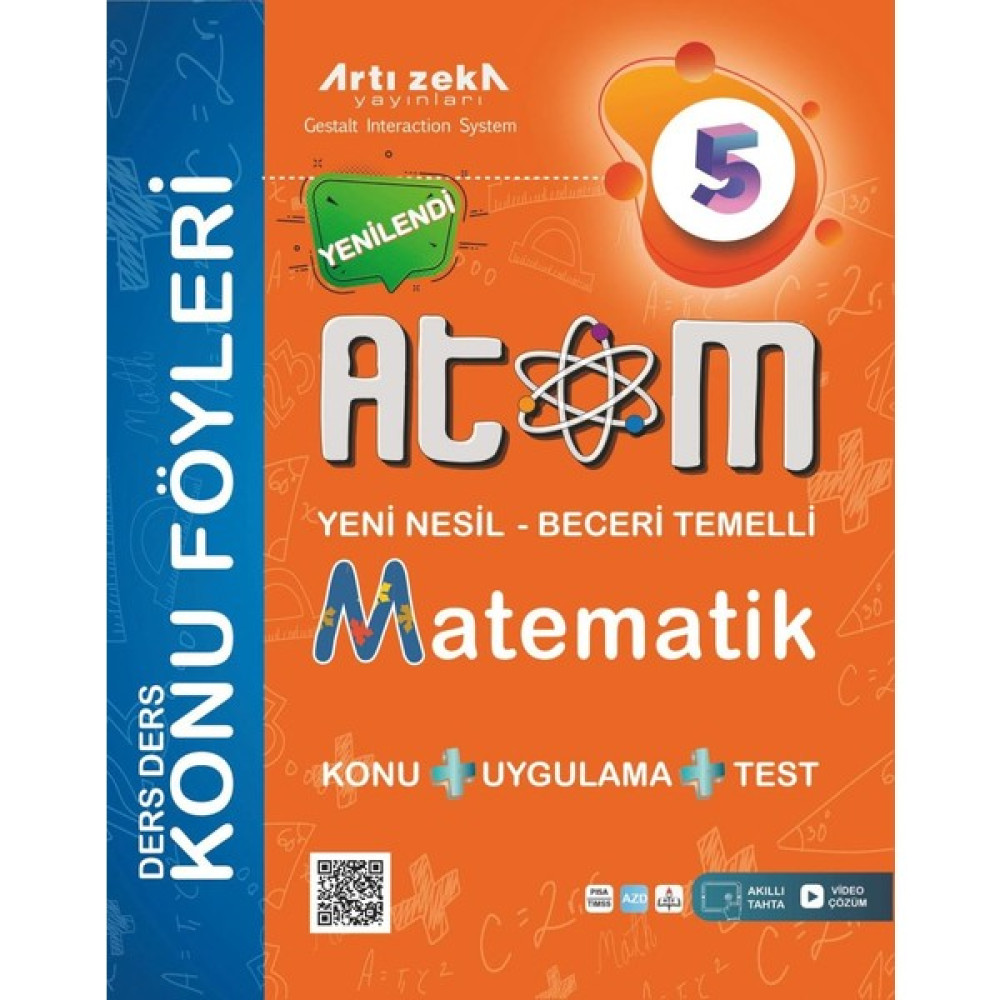 Artı Zeka Yayınları 5. Sınıf Atom Beceri Temelli Matematik Konu Uygulama Seti (Föyler) Matematik Fiyatı