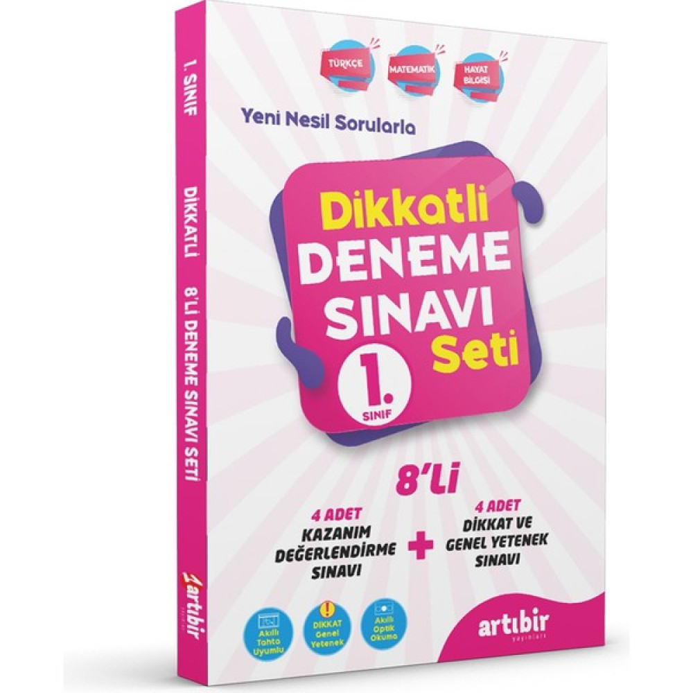 Artıbir Yayınları 1. Sınıf Dikkatli Deneme Sınavı Seti Kaynak Kitapları Fiyatı