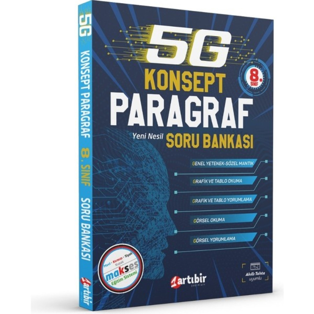 Artıbir Yayınları 5g Konsept Paragraf Yeni Nesil Soru Bankası 8.Sınıf Ders Sınav Kitapları Fiyatı