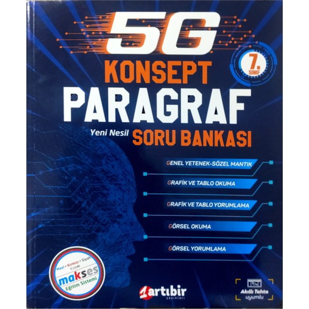 Artıbir Yayınları Artıbir 7. Sınıf 5g Konsept Paragraf Yeni Nesil Soru Bankası Türkçe Fiyatı