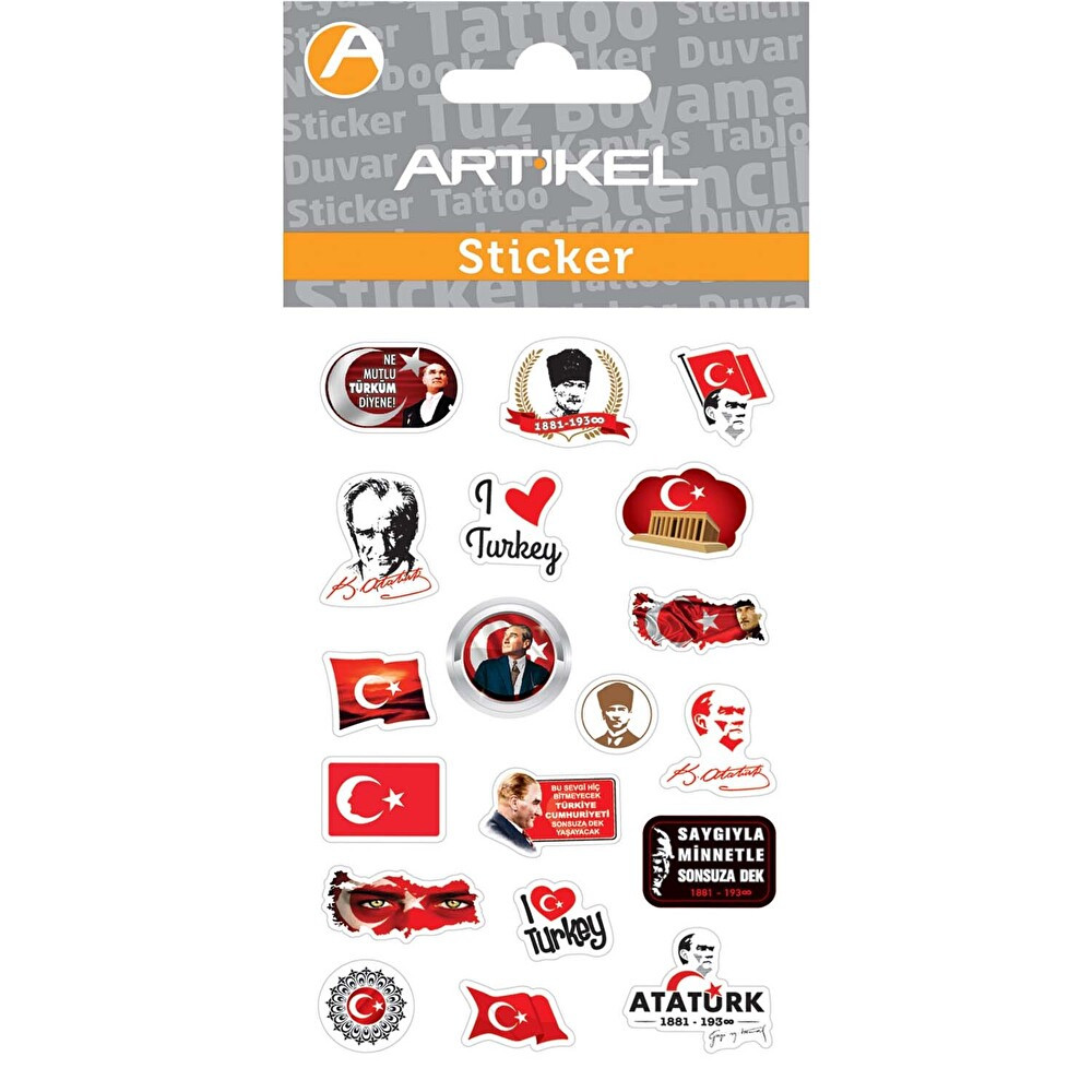 Artikel Atatürk Ve Türk Bayrağı Sticker Okul Etiketi Fiyatı
