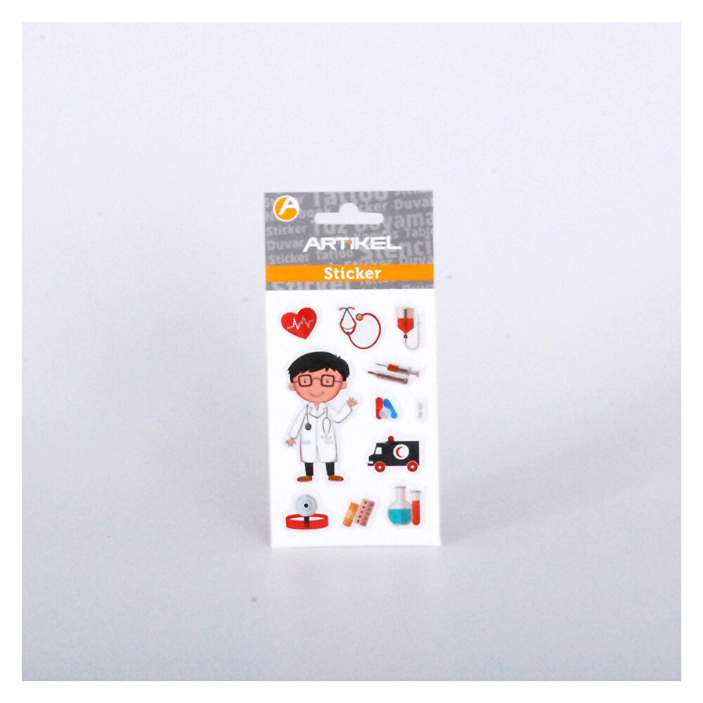 Artikel Doktor Puffy Sticker Okul Etiketi Fiyatı