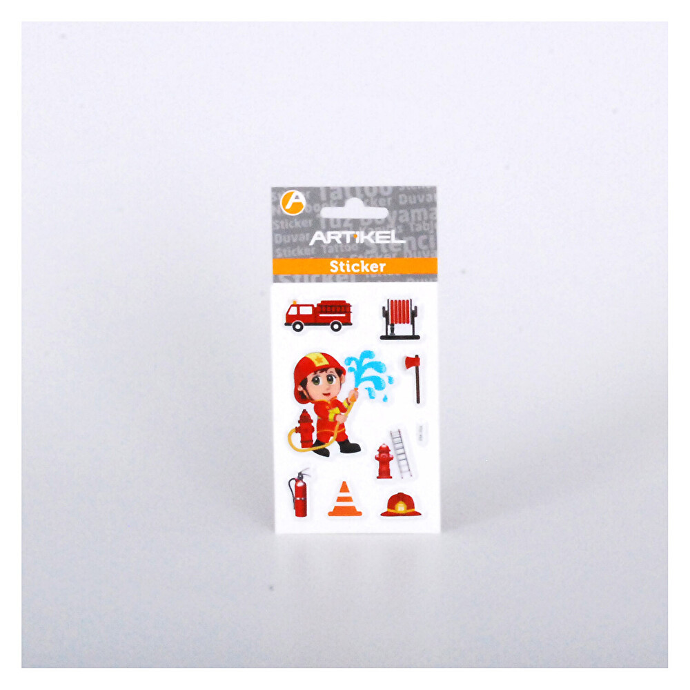 Artikel İtfaiyeci Puffy Sticker Okul Etiketi Fiyatı