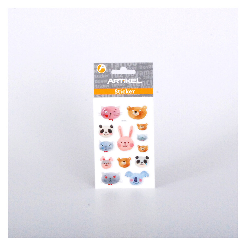 Artikel Sevimli Hayvanlar Puffy Sticker Okul Etiketi Fiyatı