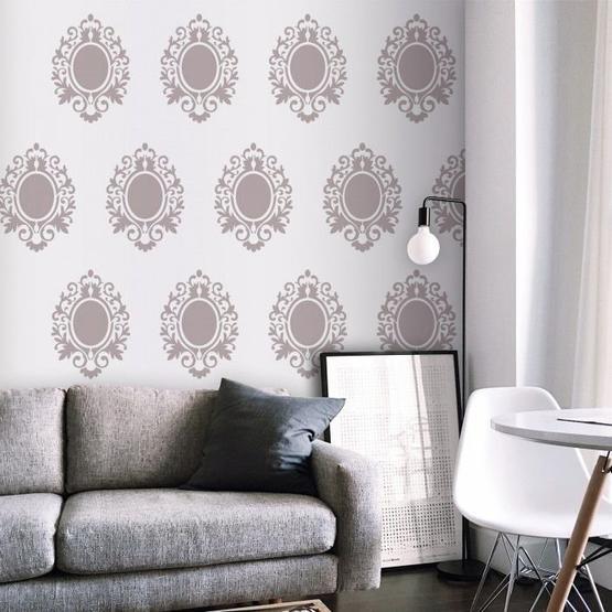 Artikel ST-022 Çerçeve Stencil Tasarımı 30x30 cm Kanvas Tablo