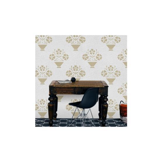 Artikel ST-061 Saksıda Çiçek 3 Stencil Tasarımı 30x30 cm Kanvas Tablo
