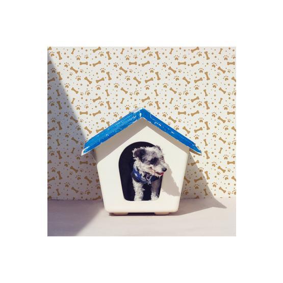 Artikel ST-114 Kemik Deseni Stencil Tasarımı 30x30 cm Kanvas Tablo
