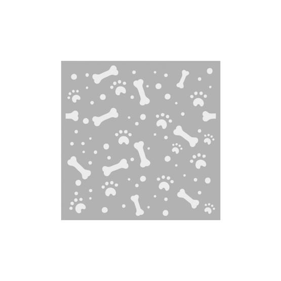 Artikel ST-114 Kemik Deseni Stencil Tasarımı 30x30 cm Kanvas Tablo