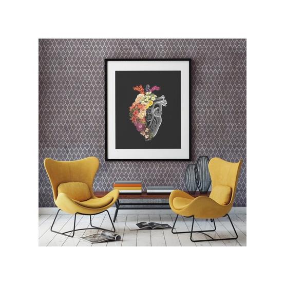 Artikel ST-136 Geometrik Desen 7 Stencil Tasarımı 30x30 cm Kanvas Tablo