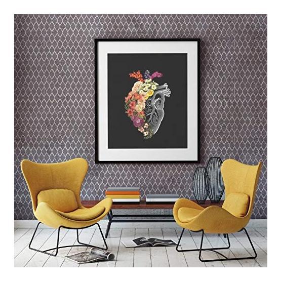 Artikel ST-136 Geometrik Desen 7 Stencil Tasarımı 30x30 cm Kanvas Tablo