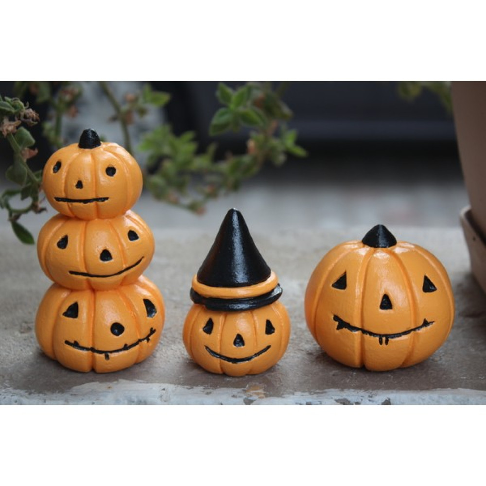 Artiko Collection 3'lü Halloween Balkabağı Seti - Turuncu Biblo Fiyatı