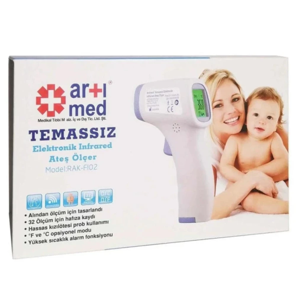 Artimed Rak-F102 Temassiz Elektronik Infrared Ates Olcer Ateş Ölçer Fiyatı
