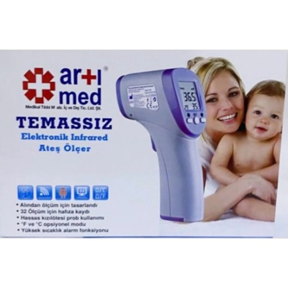 Artimed Temassız Elektronik Infrared Ateş Ölçer - Beyaz Ateş Ölçer Fiyatı