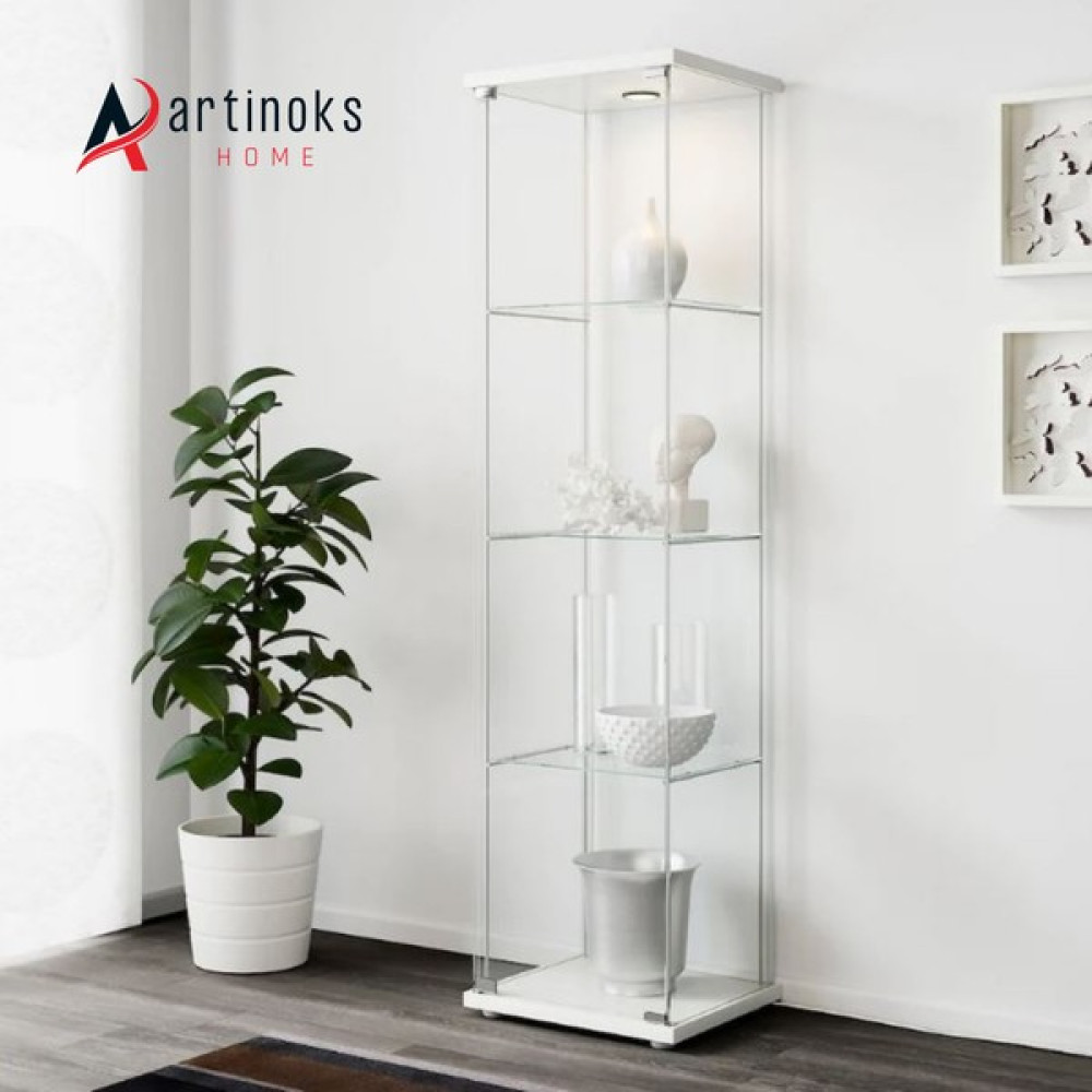 Artinoks Cam Vitrin Beyaz - Camlı Dolap- Camlı Koleksiyon ve Teşhir Vitrini Evrak Dolabı Fiyatı