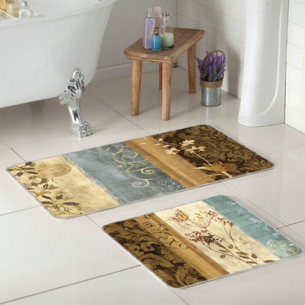 Artizon Tekstil Artızon Dekoratif Modern Tasarım Kaydırmaz Taban Ikili Takım Banyo Paspası ART-BT017 - 50 x 60 cm Klozet Takımı Fiyatı