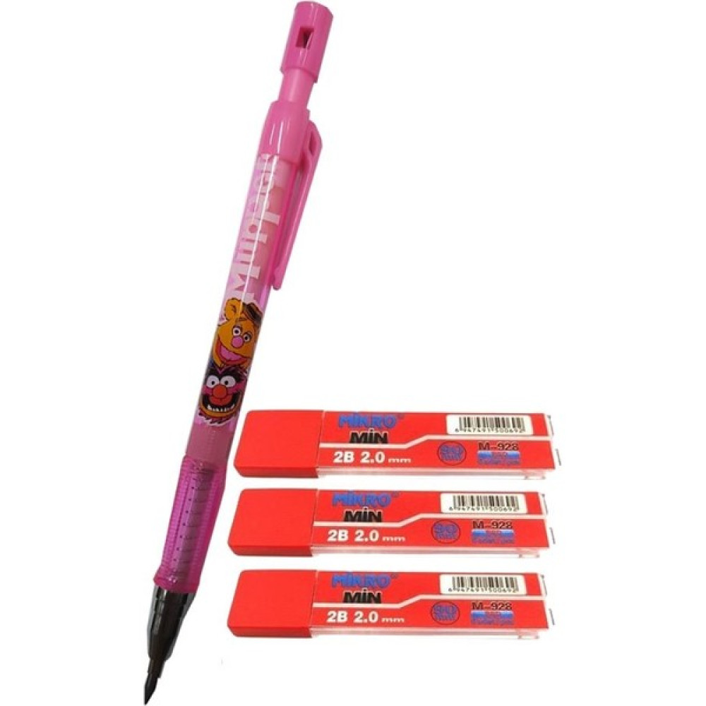 Artlantis 2.0 mm Kalın Uçlu Versatil Kalem Pembe Renk 1 Adet ve 2.0 mm Kalın Uç Kırmızı 3 Adet Kalın Uçlu Mekanik Kalem - Standart Mekanik Kurşun (Versatil) Kalem Fiyatı