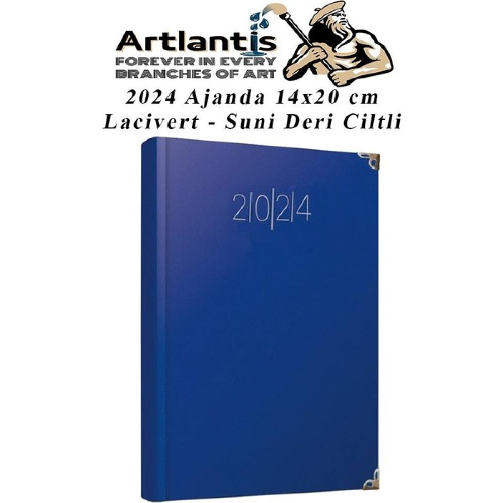 Artlantis 2024 Ajanda Lacivert 14 x 20 cm Çizgili 1 Adet Günlük Planlayıcı Suni Deri Ciltli Ajanda 2024 Ofis Okul Büro - 14x20 cm Ajanda Fiyatı