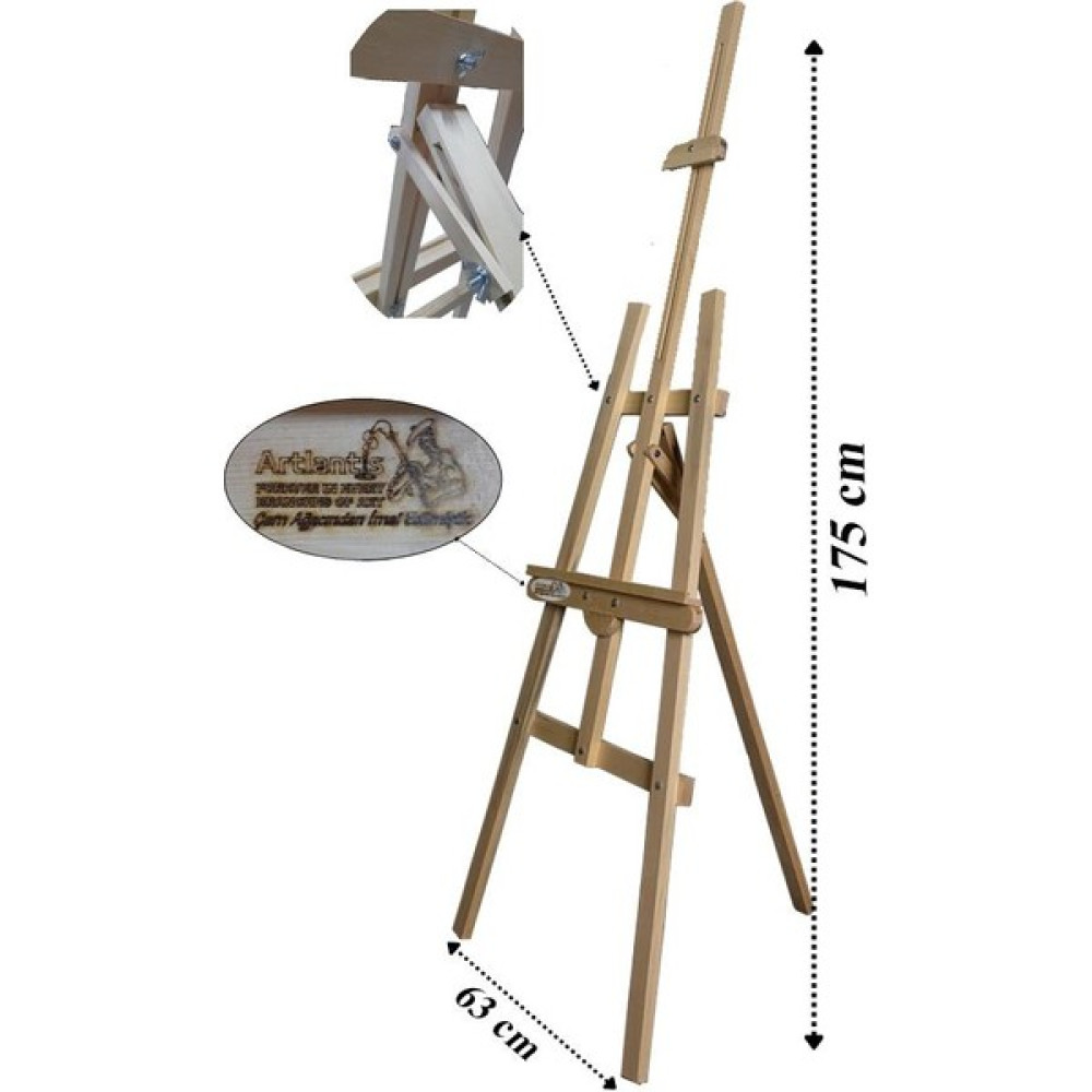 Artlantis Ahşap Çam Resim Şovelesi Ressam Sehpası Ayarlanabilir Şövale 175 cm Şövale Fiyatı