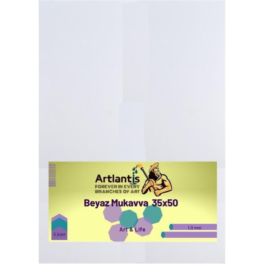 Artlantis Beyaz Renkli Mukavva 35X50 5 Adet Artlantis Renkli Mukavva 5 Adet Fon Karton & Mukavva Fiyatı