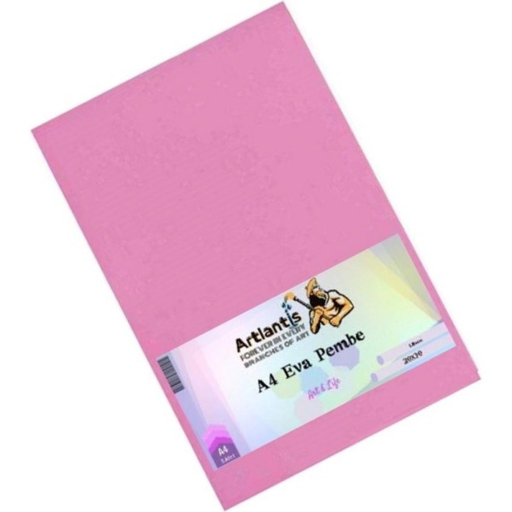 Artlantis Eva Düz A4 Artlantis Düz Eva Renkli 5'li 20 x 28 cm - Pembe Elişi Kağıdı Fiyatı
