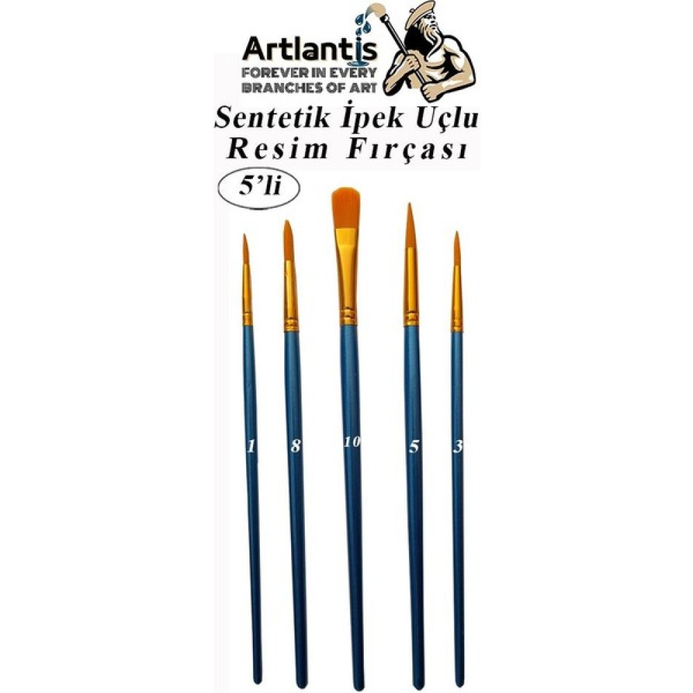 Artlantis Fırça Seti 5 Li Sentetik Ipek Uçlu Resim Fırçası 1 Paket Suluboya Akrilik Boya Guaj Boya Yağlı Boya Fırça Fiyatı