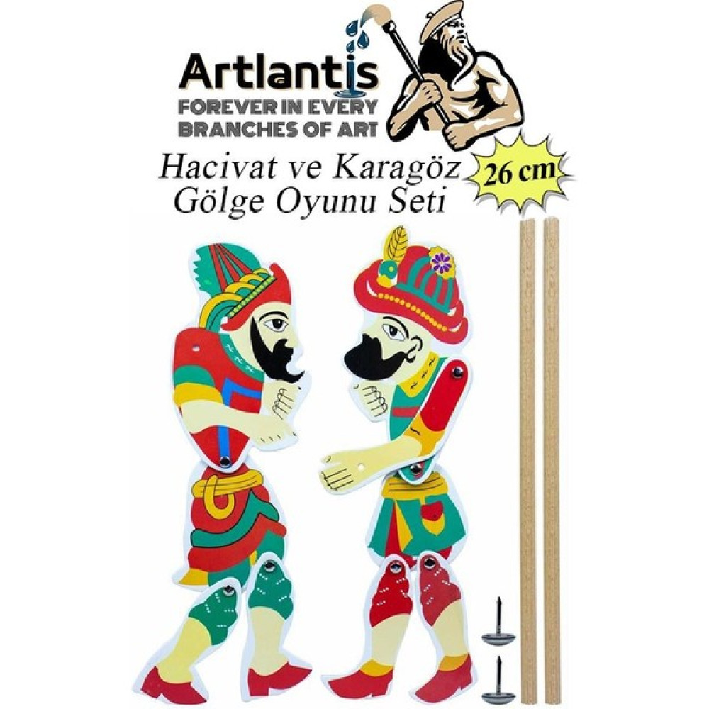 Artlantis Hacivat ve Karagöz Gölge Oyun Seti 26 cm 1 Paket Karagöz Hacıvat Kukla Oyunu Oyun Seti Okul Sınıf Oyun Seti Fiyatı