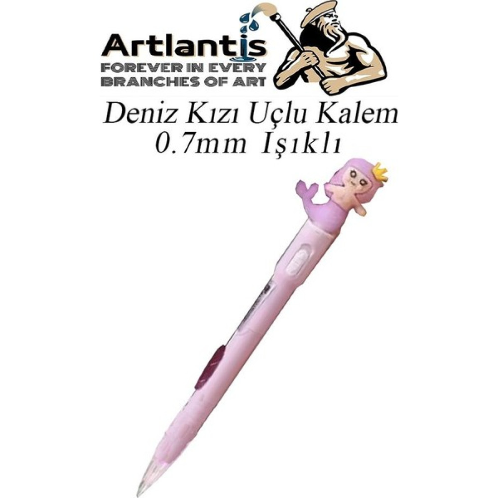 Artlantis Işıklı Deniz Kızı Uçlu Kalem 0.7 1 Adet Denizkızı Başlıklı Versatil Kalem Süslü Silikonlu Hediyelik Kalem - Mor Mekanik Kurşun (Versatil) Kalem Fiyatı