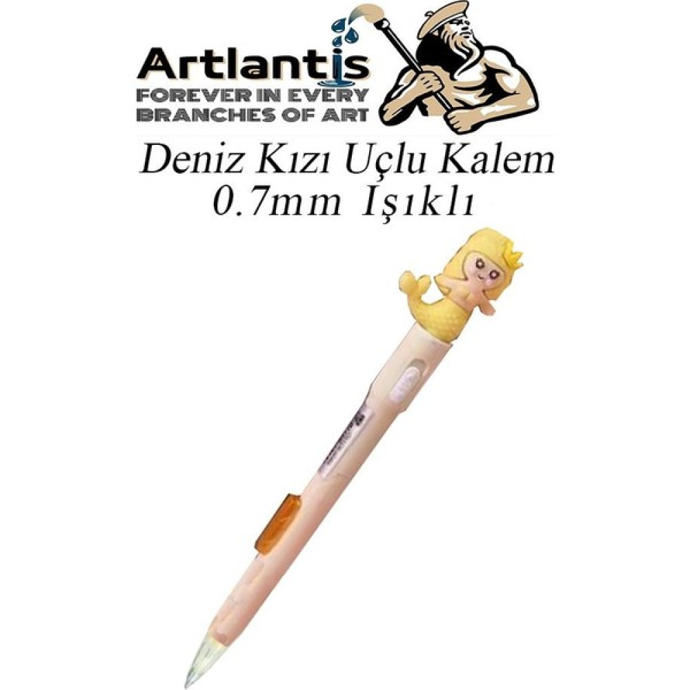 Artlantis Işıklı Deniz Kızı Uçlu Kalem 0.7 1 Adet Denizkızı Başlıklı Versatil Kalem Süslü Silikonlu Hediyelik Kalem - Sarı Mekanik Kurşun (Versatil) Kalem Fiyatı