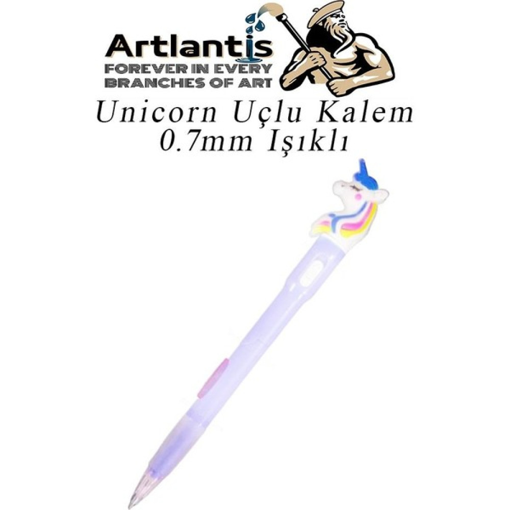 Artlantis Işıklı Unicorn Uçlu Kalem 0.7 1 Adet Unicorn Başlıklı Versatil Kalem Süslü Silikonlu Hediyelik Kalem - Mor Mekanik Kurşun (Versatil) Kalem Fiyatı