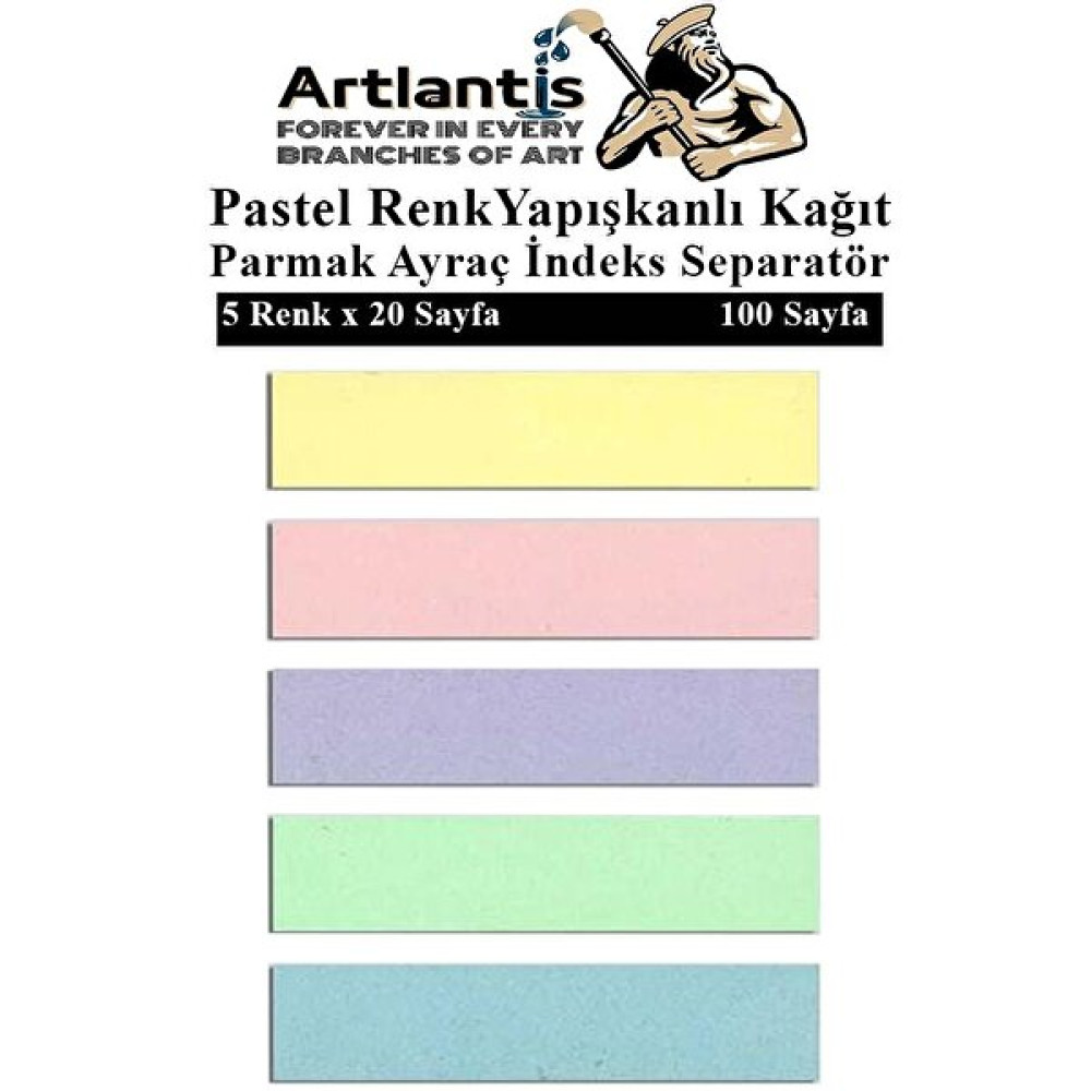 Artlantis Kendinden Yapışkanlı Ayraç Postit 5 Renkli 1 Adet Yapışkanlı Not Kağıdı Transparan Parmak Ayraç Indeks Seperatör 5'li Mini - Pastel Not Defteri & Bloknot Fiyatı