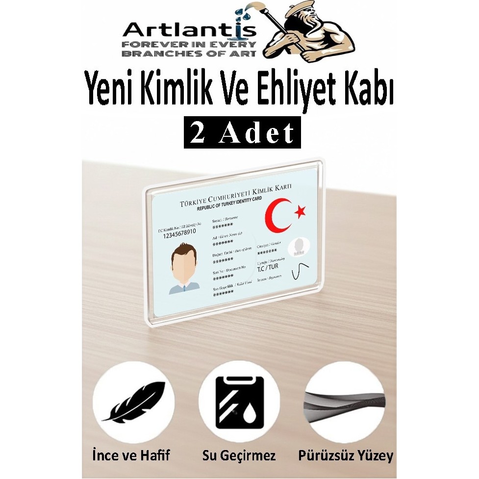 Artlantis Kimlik Ehliyet Kabı Şeffaf 2 Adet Yumuşak Esnek Şeffaf Kırılmaz Kredi Kartı Koruyucu Kart Kılıfı Kart Kabı Plastik - Standart Okul Etiketi Fiyatı